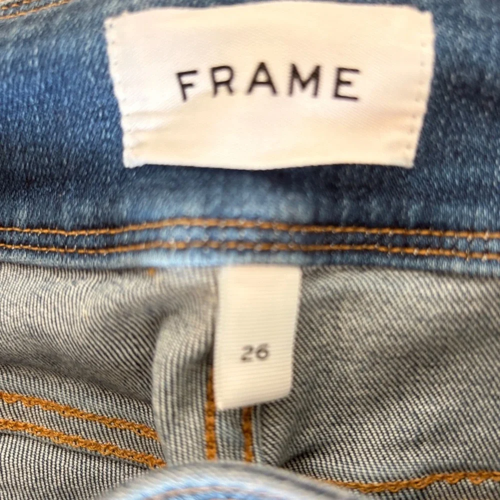 FRAME Le Francoise Flare Sidonia High Rise Jeans LFFF214 Blue 26